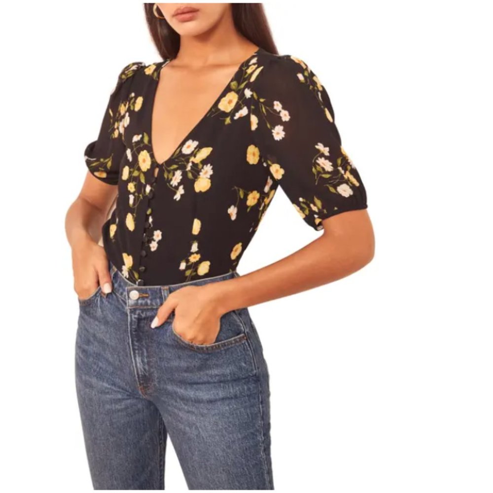 NWT Reformation "Benton Top, Piazza" Size Medium